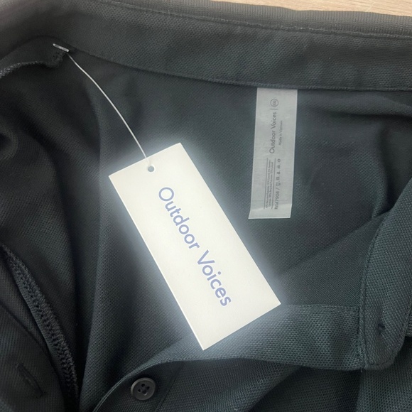 Outdoor Voices Black Birdie Mini Polo Tee Shirt Dress - Picture 5 of 7